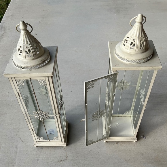 COPY - Pier 1 Imports Rustic Ivory Lantern - Picture 4 of 8